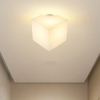 Moderne Einfachheit Runde Quadratische Acryl Eisen LED Semi-Flush Mount Deckenleuchte für Flure 