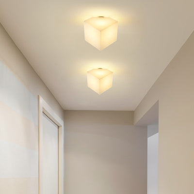 Moderne Einfachheit Runde Quadratische Acryl Eisen LED Semi-Flush Mount Deckenleuchte für Flure 