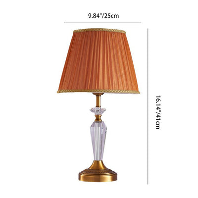 Traditionelle Vintage Asche Eisen Stoffschirm 1 - Licht Tischlampe für Wohnzimmer 