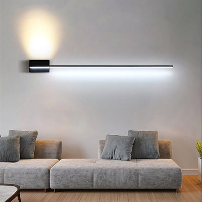 Moderne minimalistische lange Streifen-Hardware-Acryl-Lampenschirm LED-Spiegelleuchte Spiegel Front Wandlampe für Wohnzimmer 