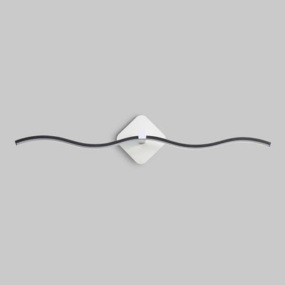 Ligne ondulée nordique contemporaine Abat-jour en aluminium et fer Lampe LED pour coiffeuse Applique murale avant miroir Pour salle de bain 