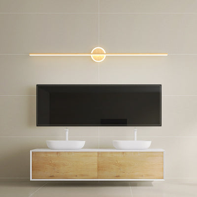 Lámpara Aplique de Pared Frontal de Espejo con Luz LED de Tira Rectangular Minimalista 