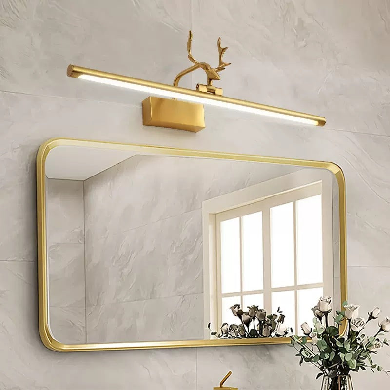 Lámpara Aplique de Pared Frontal de Espejo con Luz LED de Tira Rectangular Minimalista 