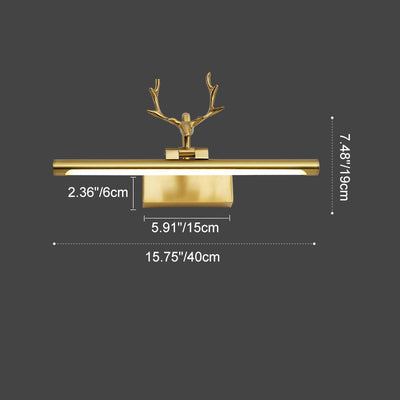 Lámpara Aplique de Pared Frontal de Espejo con Luz LED de Tira Rectangular Minimalista 