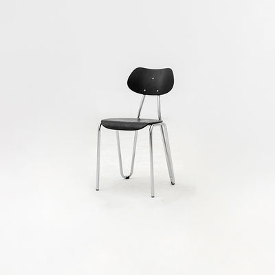 Chaise de salle à manger moderne minimaliste ronde géométrique en acier inoxydable faux planche 