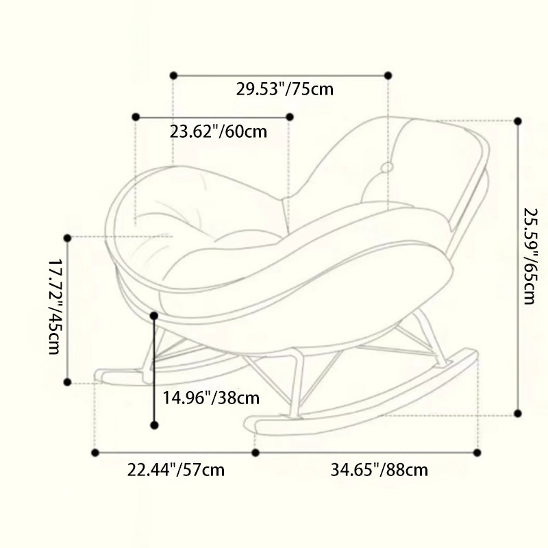 Zeitgenössischer skandinavischer Samt Eisen Massivholz Oval Quadrat Gebogen Liegestuhl Rückenlehne Armlehne Fußstütze für Wohnzimmer 