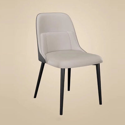 Modern Luxury Rectangular PVC Metal Dining Chair Backrest For Dining Room