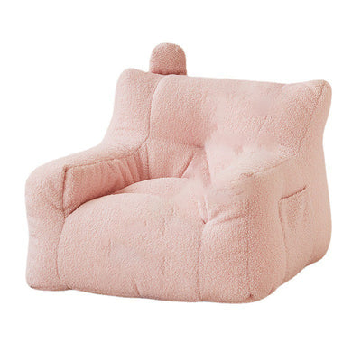 Contemporary Creative Kids Square Cute Ear Lambswool Fabric EPS Sofa Armrest Backrest Storage Pocket For Living Room