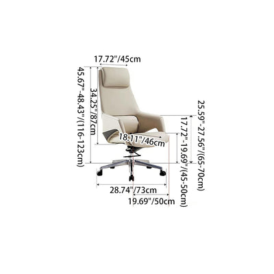 Simplicité Moderne Silicone Cuir Alliage d'Aluminium Éponge Chaise de Bureau Rectangulaire avec Accoudoirs et Appui-tête Inclinable pour Maison Bureau 