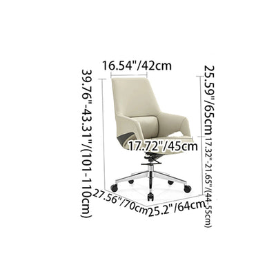 Simplicité Moderne Silicone Cuir Alliage d'Aluminium Éponge Chaise de Bureau Rectangulaire avec Accoudoirs et Appui-tête Inclinable pour Maison Bureau 