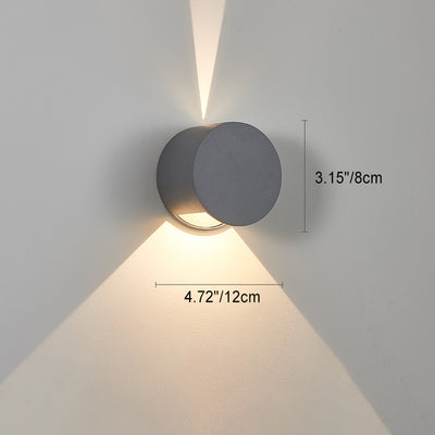 Modern Minimalist Aluminum Round Triangular Beam LED Wall Sconce Lamp For Hallway