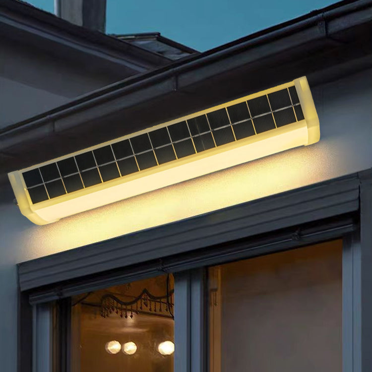 Modern Simplicity Solar Waterproof Aluminum Plastic Rectangular LED Wall Sconce Lamp For Outdoor Patio