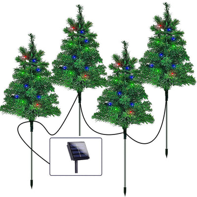 Modern Art Deco Solar Waterproof PVC Christmas Tree LED String Lights Outdoor Light For Garden