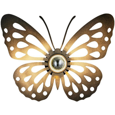 Contemporary Creative Iron Deer Butterfly Snowflake 1-Light Wall Sconce Lamp For Bedroom Bedside And Living Room