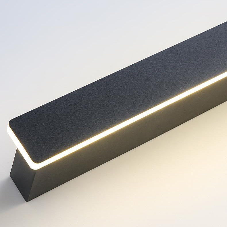 Modern Minimalist Iron Acrylic Linear Shelf LED Wall Sconce Lamp For Living Room & Bedroom