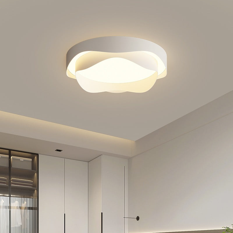 Modern Minimalist Round Iron Acrylic LED Flush Mount Ceiling Light For Living Room