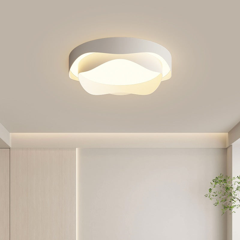 Modern Minimalist Round Iron Acrylic LED Flush Mount Ceiling Light For Living Room