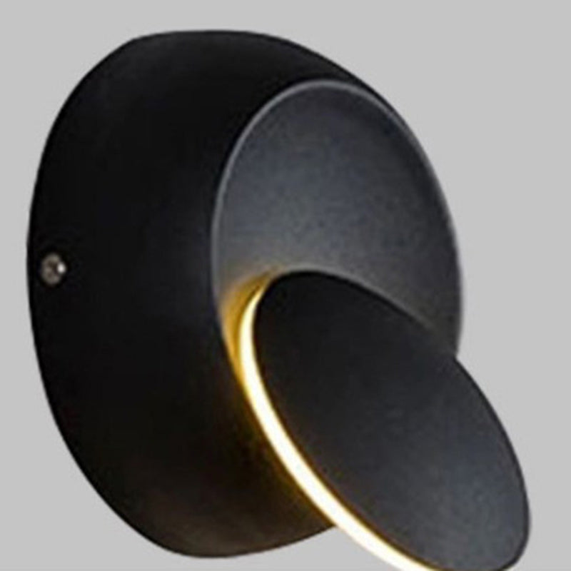 Modern Minimalist Round Acrylic Iron LED Wall Sconce Lamp For Living Room