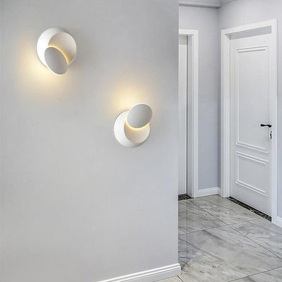 Modern Minimalist Round Acrylic Iron LED Wall Sconce Lamp For Living Room