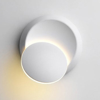 Modern Minimalist Round Acrylic Iron LED Wall Sconce Lamp For Living Room