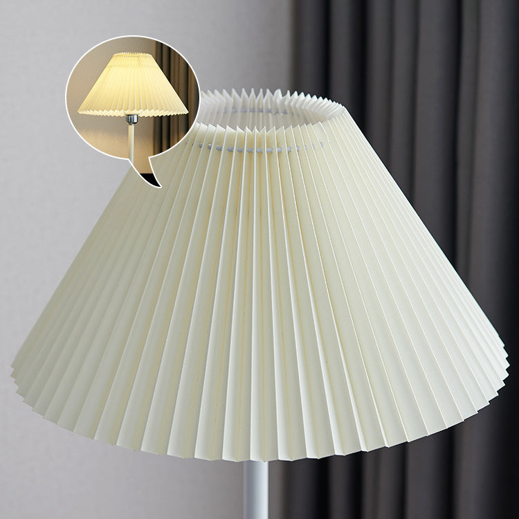 Zeitgenössische Retro Trommel Stoff Eisen 1-Licht Stehlampe für Wohnzimmer 