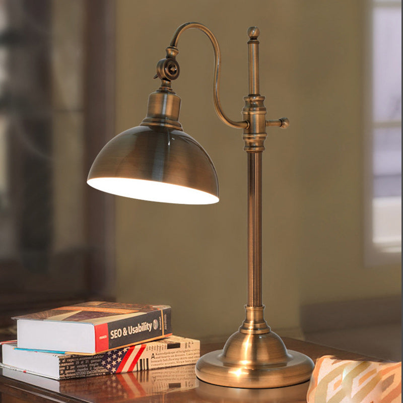 Contemporary Retro Dome Iron 1-Light Table Lamp For Living Room