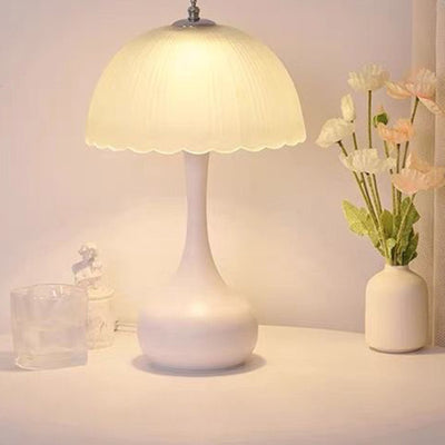 Contemporary Nordic Dome Iron Glass 1-Light Table Lamp For Living Room