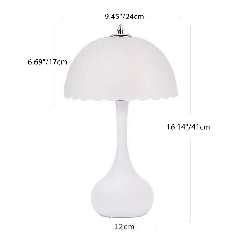 Contemporary Nordic Dome Iron Glass 1-Light Table Lamp For Living Room