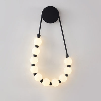 Modern Minimalist Oval Acrylic Iron LED Wall Sconce Lamp For Living Room