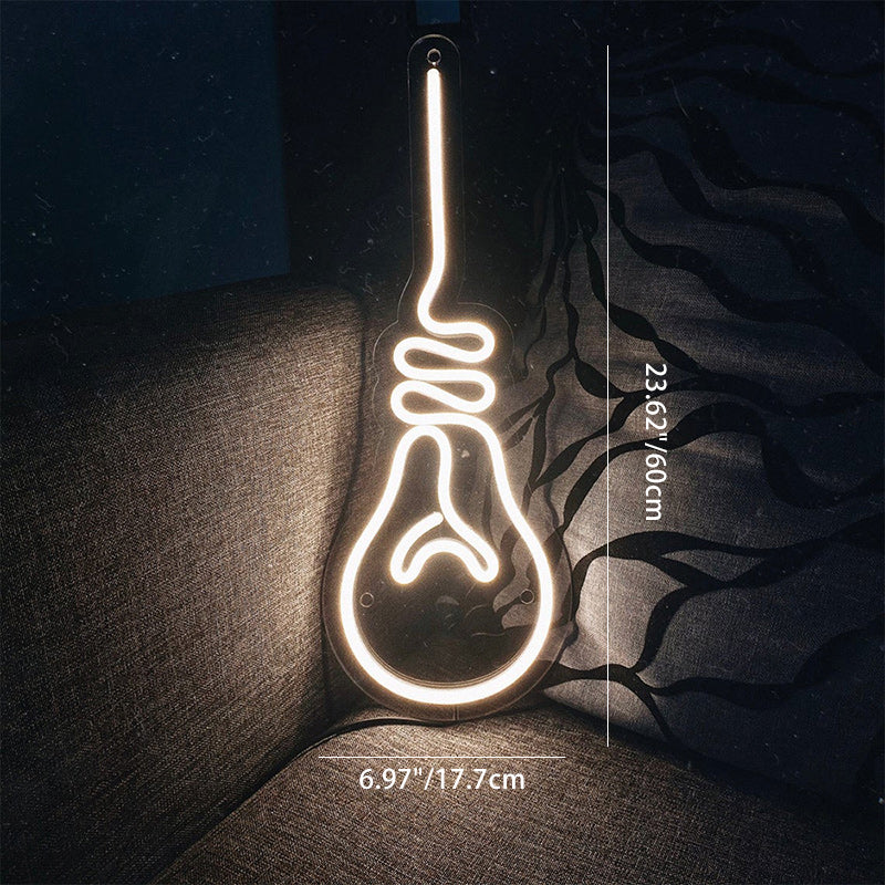 Zeitgenössische kreative Gitarre Acryl LED Wandleuchte Lampe für Wohnzimmer 