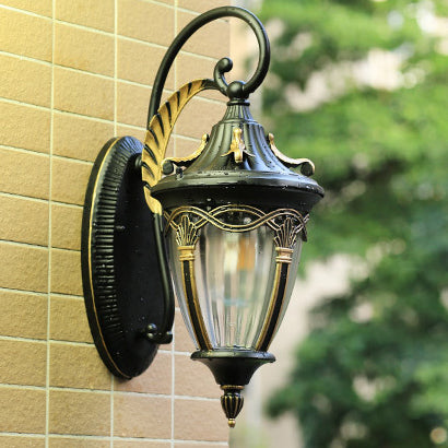 Traditional European Column Aluminum 1-Light Wall Sconce Lamp For Garden