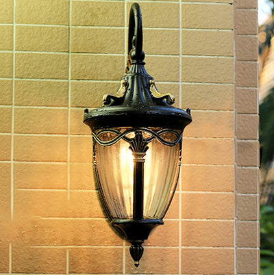 Traditional European Column Aluminum 1-Light Wall Sconce Lamp For Garden