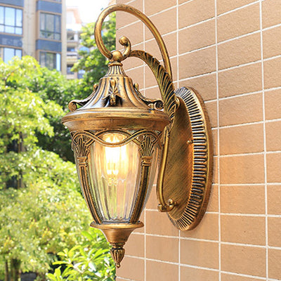 Traditional European Column Aluminum 1-Light Wall Sconce Lamp For Garden