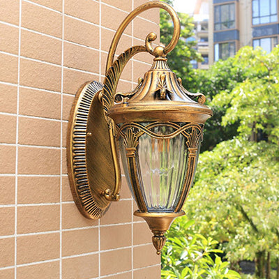 Traditional European Column Aluminum 1-Light Wall Sconce Lamp For Garden