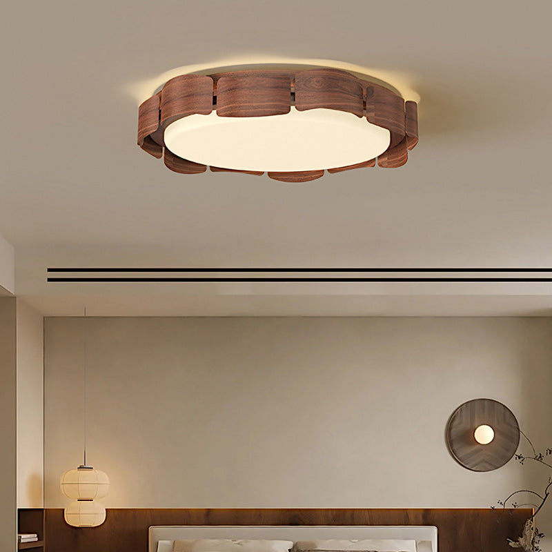 Modern Minimalist Round Iron Acrylic LED Flush Mount Ceiling Light For Living Room