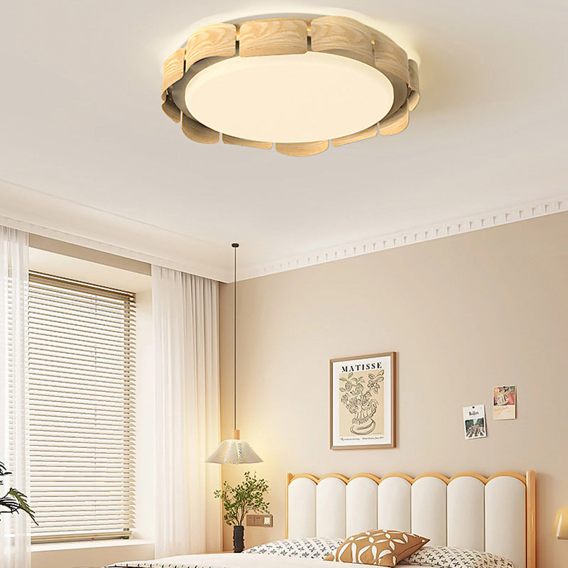 Modern Minimalist Round Iron Acrylic LED Flush Mount Ceiling Light For Living Room