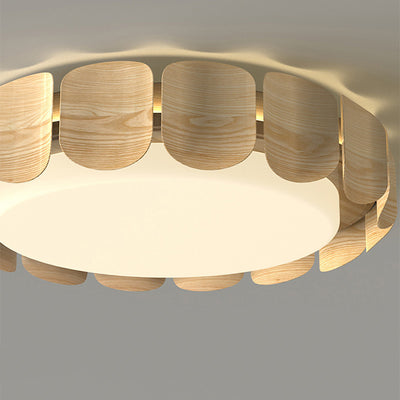 Modern Minimalist Round Iron Acrylic LED Flush Mount Ceiling Light For Living Room