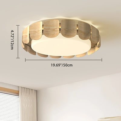 Modern Minimalist Round Iron Acrylic LED Flush Mount Ceiling Light For Living Room