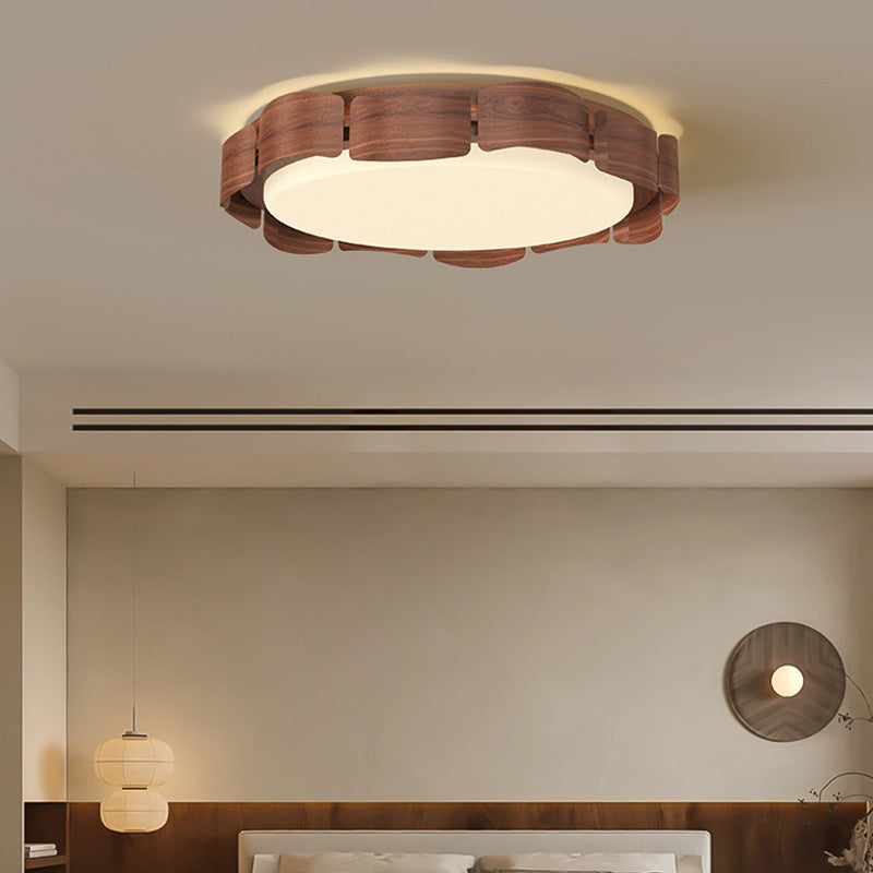 Modern Minimalist Round Iron Acrylic LED Flush Mount Ceiling Light For Living Room