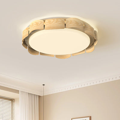 Modern Minimalist Round Iron Acrylic LED Flush Mount Ceiling Light For Living Room