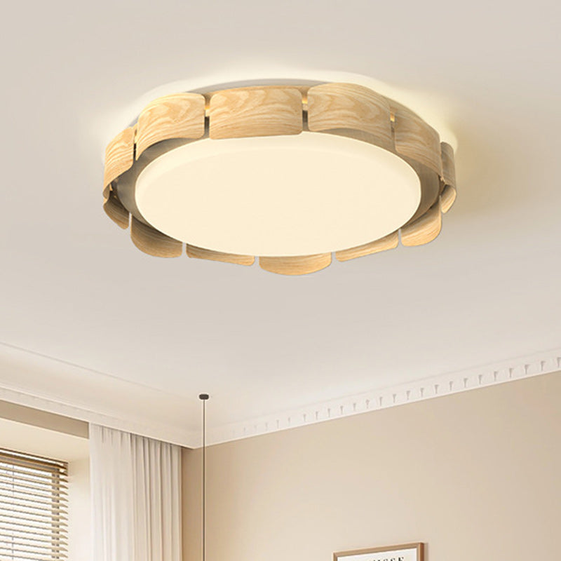 Modern Minimalist Round Iron Acrylic LED Flush Mount Ceiling Light For Living Room