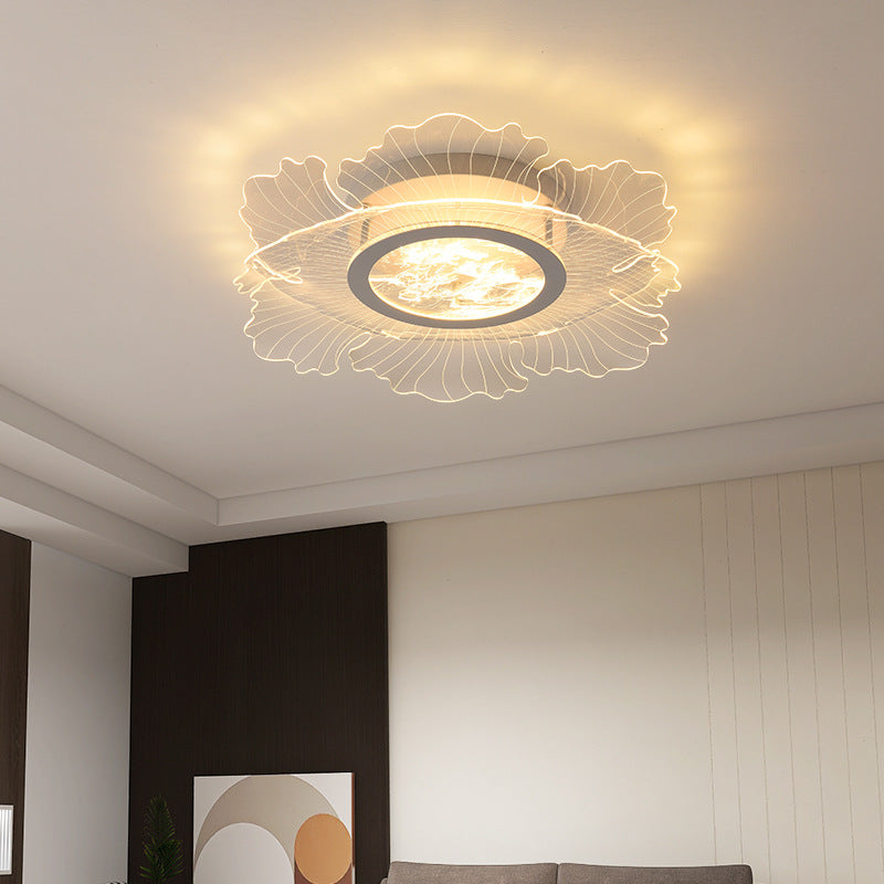 Contemporary Nordic Round Iron Acrylic LED Flush Mount Ceiling Light For Living Room