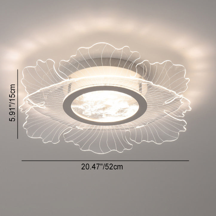 Contemporary Nordic Round Iron Acrylic LED Flush Mount Ceiling Light For Living Room