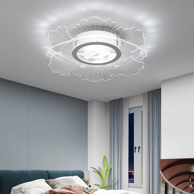 Contemporary Nordic Round Iron Acrylic LED Flush Mount Ceiling Light For Living Room