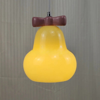 Contemporary Creative Pear Ceramic Glass Iron 1-Light Pendant Light For Living Room