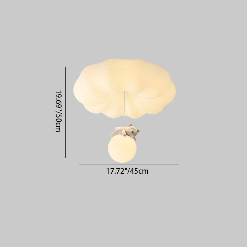 Zeitgenössische kreative Wolken-Eisen-Plastik-LED scherzt bündige Deckenleuchte für Wohnzimmer 