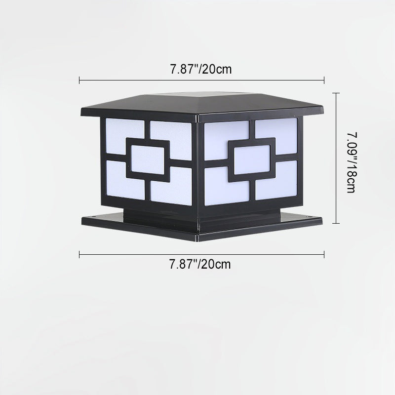 Lampe solaire imperméable contemporaine de poteau d&