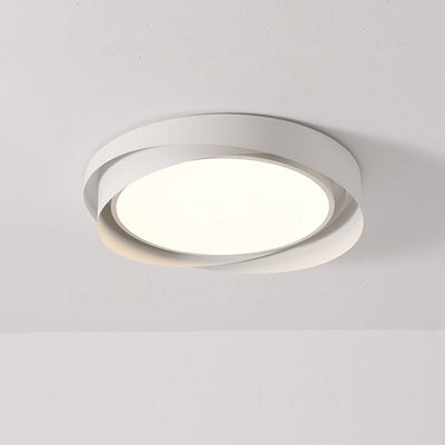 Contemporary Nordic Round Iron Acrylic LED Flush Mount Ceiling Light For Living Room