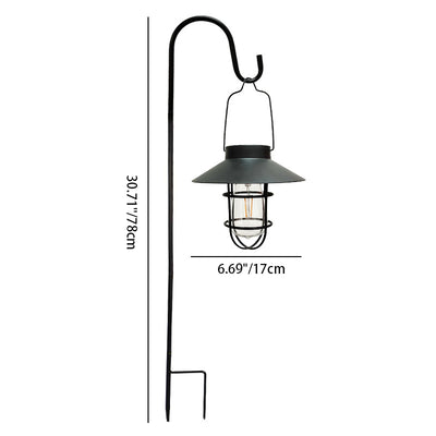 Modern Minimalist Solar Cylinder Hollow Out Iron Plastic LED Outdoor Light For Garden