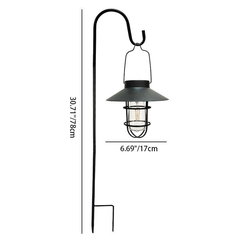 Modern Minimalist Solar Cylinder Hollow Out Iron Plastic LED Outdoor Light For Garden